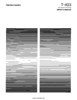 Harman-Kardon T-403-Owners-Manual